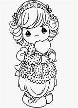 Coloring Doll Princess Beautiful Drawing Cute Kids Colour Cartoon Wallpaper Pages Precious Smile Moments sketch template