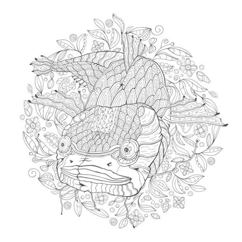 Pesce Gatto Di Schizzo Del Libro Da Colorare Illustrazione Vettoriale
