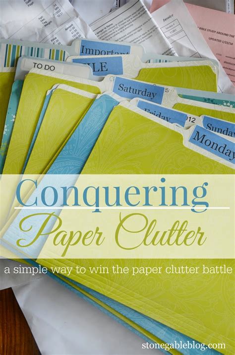 conquering paper clutter stonegable