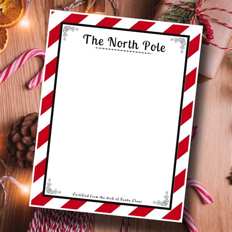 north pole letterhead  printable   printable