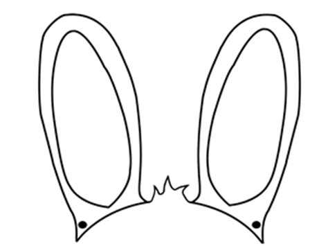bunny ears template  clipart