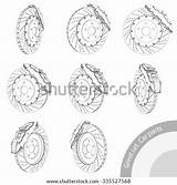 Brake Calipers Vector Discs Ventilated Polygon Perforated Illustration Sports Shutterstock sketch template