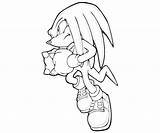 Knuckles Coloring Pages Sonic Printable Getcolorings sketch template