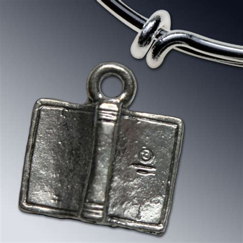 book charm gibson pewter