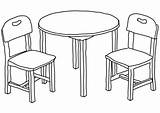 Table Chairs Line Chair Clipart Clip Illustration Vector Library Vote Rating Cast sketch template