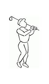 Coloring Golfer Golf sketch template