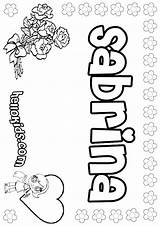 Sabrina Coloring Pages Name Color Hellokids Print Names sketch template