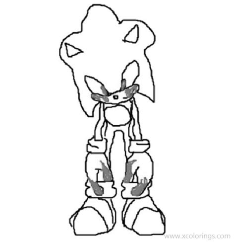 printable sonicexe coloring pages