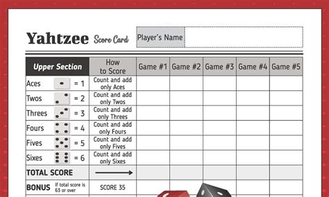 yahtzee card game review yahtzee   scorecards