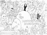 Ghibli Miyazaki Traced Myself Castle Colorable Mandala Galery Nachgezeichnet Ich Redd sketch template