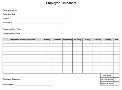 employee time cards template inspirational  printable multiple