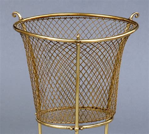 antique brass waste paper basket