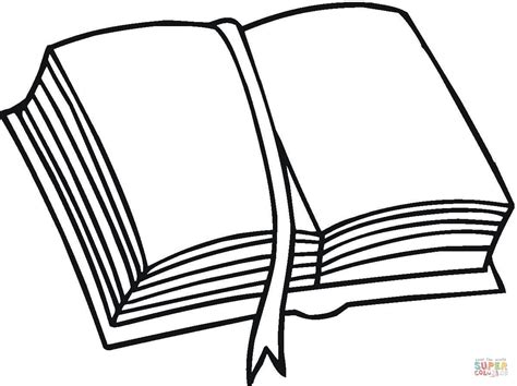 open book coloring pages clipart
