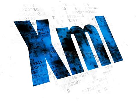 programming concept xml  digital background stock illustration