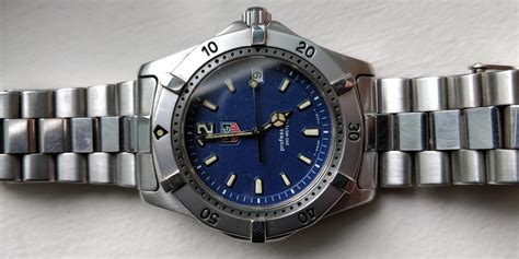 tag heuer  series classic professional wk  mens blue   rwatches