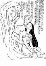 Pocahontas Willow Weeping sketch template