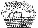 Basket Fruit Fruits Coloring Pages Drawing Vegetable Sketch Food Printable Color Easy Bowl Kids Empty Print Baskets Colour Getdrawings Sheets sketch template