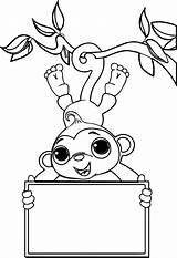 Monkey Coloring Pages Sock Baby Zoo Cute Monkeys Valentine Printable Zookeeper Colouring Color Socks Animal Getcolorings Hop Kids Drawing Print sketch template