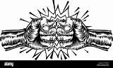 Bump Fist Punch Stock Vector Alamy sketch template