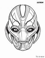 Avengers Coloring Pages Marvel Pdf Color Print Ultron sketch template