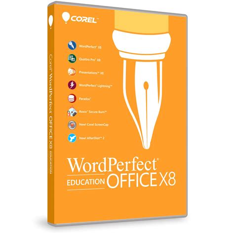 corel wordperfect office  educational editi wpoxprefdvda bh