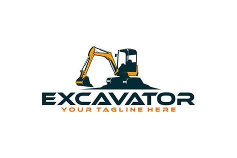 excavator logo template creative logo templates creative market