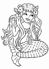Sirene Sirène Coloring Mermaid Hugolescargot Partager sketch template