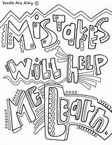 Mistakes Mindset Coping Classroomdoodles Numeri sketch template