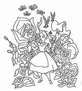 Alice Wonderland Coloring Pages Caterpillar Printable Disney Hatter Flowers Book Mad Adult Kids Drawing Cat Cheshire Flower Clipart Printables Print sketch template