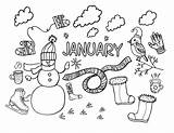 January Coloring Pages Printable Sheets Winter Colouring Coloringcafe Color Adult Activities sketch template