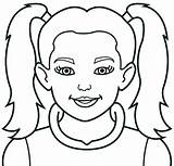 Face Coloring Girl Pages Faces Drawing Kids Girls Little Printable Blank Easy Smiling Makeup Colouring Drawings Boy Color Sheets Lion sketch template