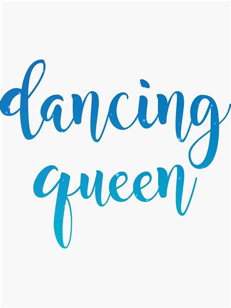 dancing queen sticker  marykatebrennan redbubble