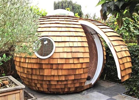 spherical eco friendly pod   perfect backyard workplace