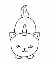 Caticorn Coloringpagesonly Colorir Adults sketch template