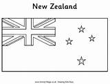 Zealand Coloring Flag Colouring Pages Drawing Flags Nz Color Designlooter Activityvillage sketch template