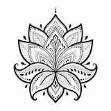 Doodle Mehndi Indiase Tatoeage Sieraad Decoratie Tekening Bloemenpatroon Overzicht Oosterse Mizu Coloriages Coloriage Fleurs Indien sketch template