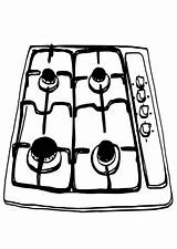 Cooker Coloring Pages Electronics Stove Cooking Baking Printable Preschool Comment Edupics First Getcolorings Preschoolactivities sketch template