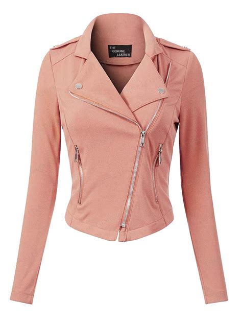 women blazer pink leather jacket design olivia sleeve womens jacket