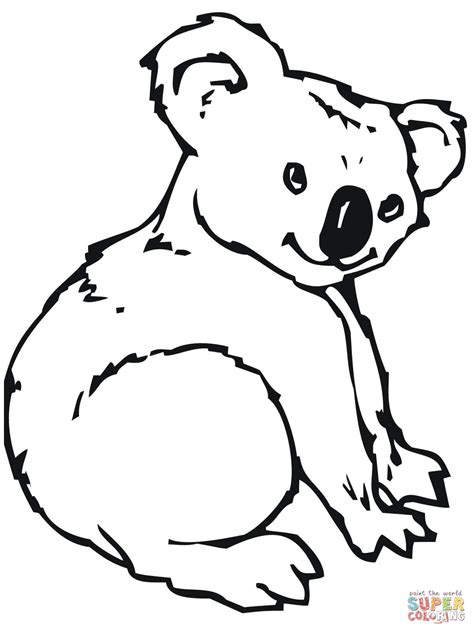 cute koala coloring page  printable coloring pages