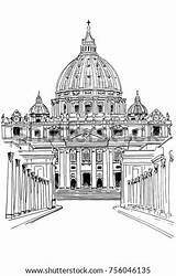 Vatican Cathedral Rome Peters sketch template