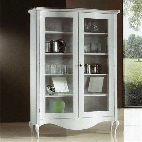 classic white glass cabinet cm    whitecabinet woodencabinet
