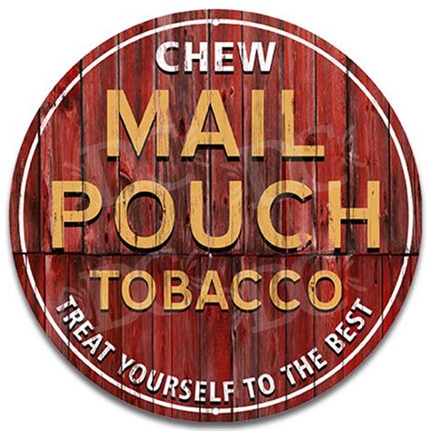 mail pouch tobacco vintage metal circle sign mail pouch etsy