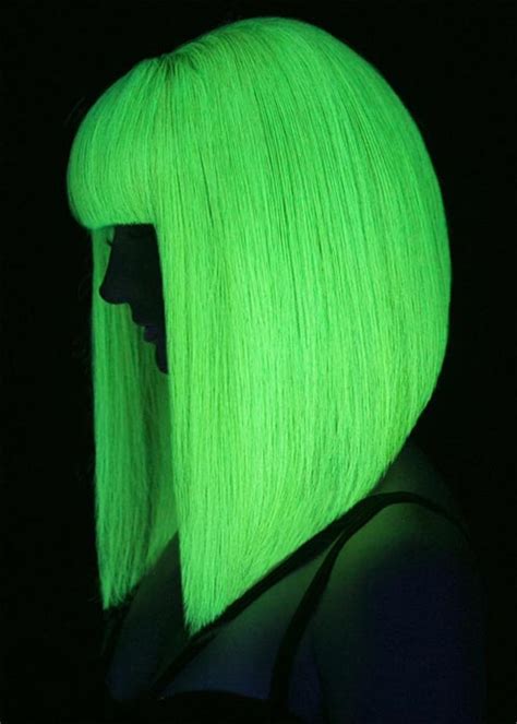 glow in the dark hair glowing phoenix neon hair fashionisers