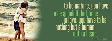 Mature Adult Love Human Heart Facebook Cover Quotes