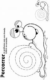 Caracol Pontilhado Viajante Caracoles Fichas Fina Zabawy Cobrindo Grafismos Lumaca Motricidad Daycare Bela Matematyczne sketch template