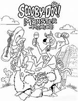 Doo Scooby Scoubidou Coloriage Nickelodeon Monsters sketch template