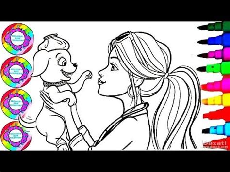 coloring drawing  kids barbie animal doctor coloring  paint