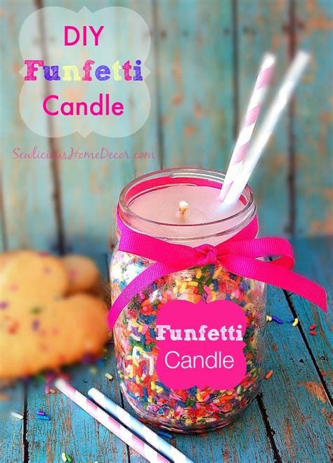 diy funfetti candles   candy sprinkles