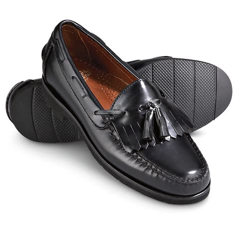 mens sebago brume tassel loafers black  dress shoes
