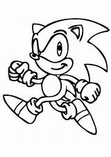 Coloring Hedgehog Pages Classic Simple Old Sonic Color Print sketch template